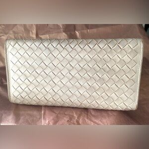 Bottege Veneta Beige Leather Wallet